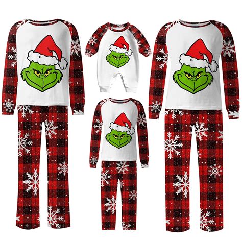 Christmas Grinch Family Matching Pajamas Sets 2025, Parent-Child Green ...