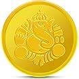 Buy Kundan 22k (916) 4 gm Lord Ganesh Yellow Gold Coin at Amazon.in