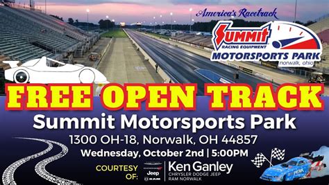 FREE OPEN TRACK - Summit Motorsports Park, Summit Motorsports Park ...