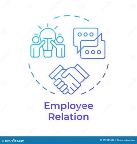Employee Relation Multi Color Concept Icon Cartoon Vector ...