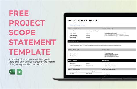 Image result for Project Scope Statement Template PDF