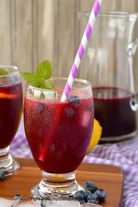 Blueberry Lemonade Recipe - My Island Bistro Kitchen
