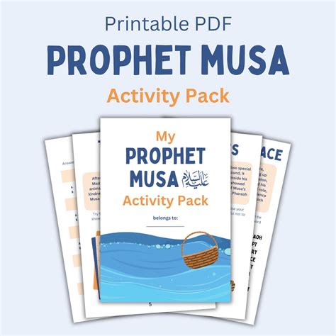 Prophet Musa (AS) Activity Pack for Kids | Islamic Learning Printables | Fun Eid & Ramadan ...