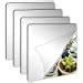 Buy JUNEBRUSHS 4 Pack Self Adhesive Acrylic Mirror Tiles,Flexible ...