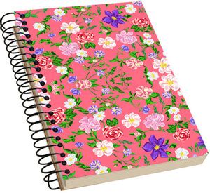 Bluegill Floral Acrylic Notebook A5 Note Book Single Rule 100 Pages ...