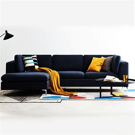 Elfin 4 Seater L Shape Fabric Sofa Set for Living Room – Torque India