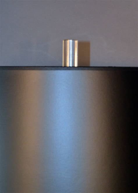 Lucite Floor Lamp with Brass Base, Black Shade with Gold Interior at ...