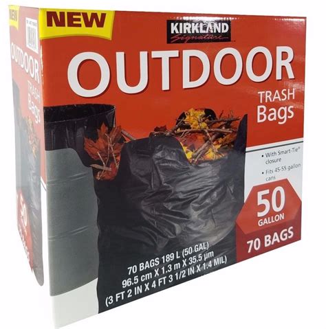 Kirkland Signature Outdoor 50 gallon Trash Bags (70 Pack) - Walmart.com