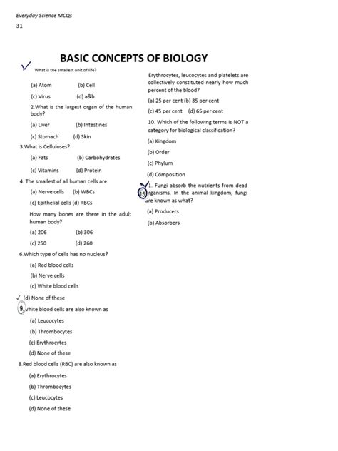 Biology mcqs for FPSC PPSC | PDF | Red Blood Cell | Blood