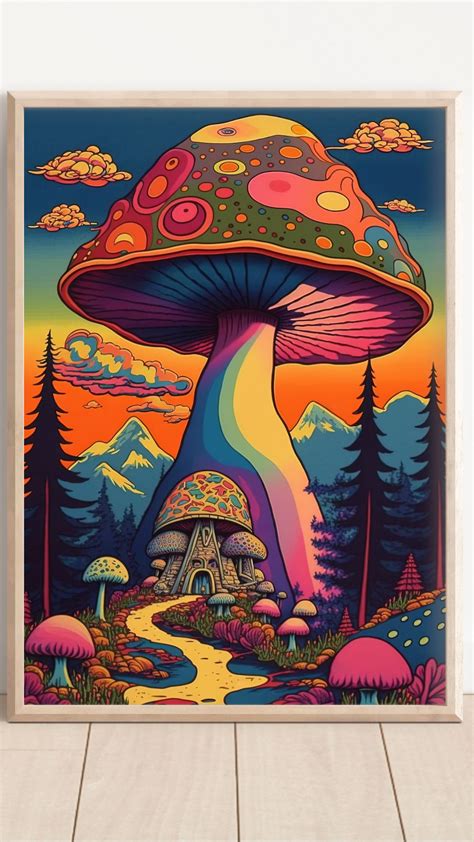 Trippy magic mushroom art – Artofit