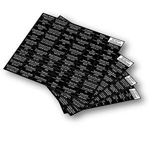 11 Strokes Pack Of 260 Pcs Printed Kitchen Stickers For Jars ...