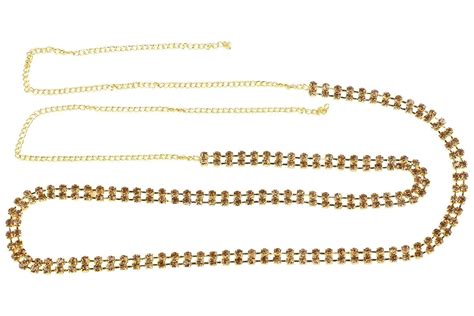 Buy VAMA FASHIONS Gold kamarpatta vaddanam waist saree kamar belt Belly ...