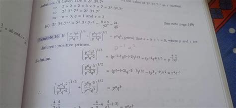 if(p^-1q^2/p^3q^-2)^1/3÷(p^6q^-3/p^-2q^3)^1/2=p^aq^b prove that a+b+1=0 ...