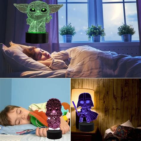 Buy 3D War Star Toys Gifts for Boys, 3 Patterns War Star Night Light ...