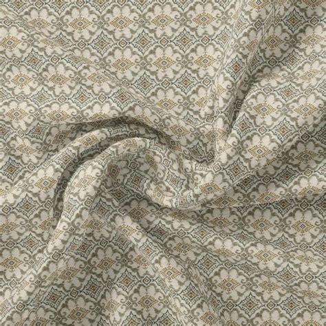 Buy Royal Moroccan With Clover Pattern Digital Printed Fabric – FAB ...