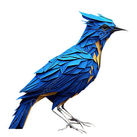 Beautiful Origami Blue Bird, Origami, Bird, Creative PNG Transparent ...