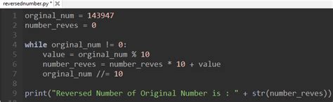 Image result for Reverse a Number Using While Loop in Python
