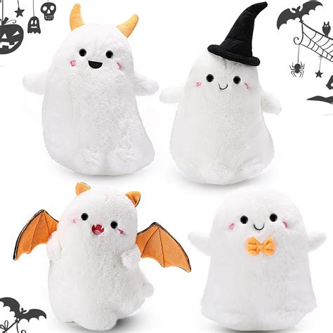 Amazon.com: Liliful 4 Pcs Halloween Stuffed Animal Plush Toys Bulk 8 ...