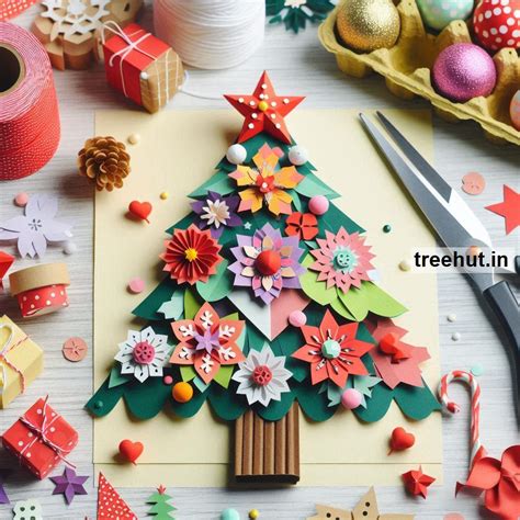 Christmas Tree Paper Craft Ideas, Christmas Decoration Ideas for Family ...