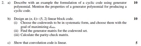 Image result for Finding Generator Matrix in Cyclic Code