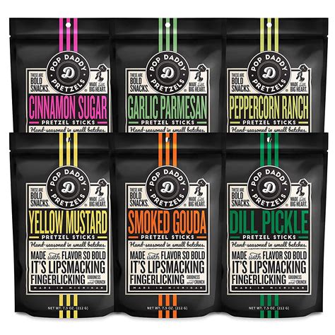 Pop Daddy Flavored Pretzels Sticks | Healthy Gourmet Pretzels Snacks ...