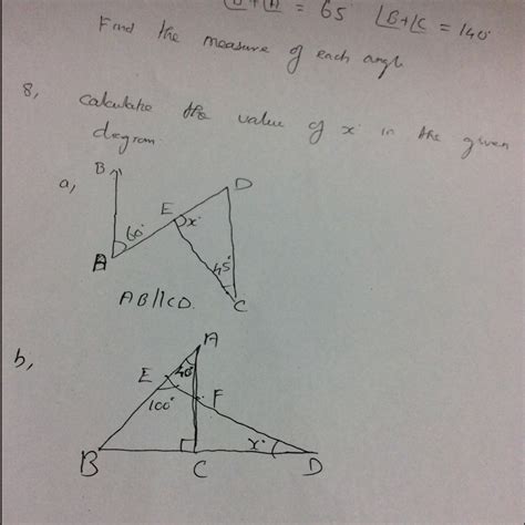 Find the value of x in the given diagram - Brainly.in