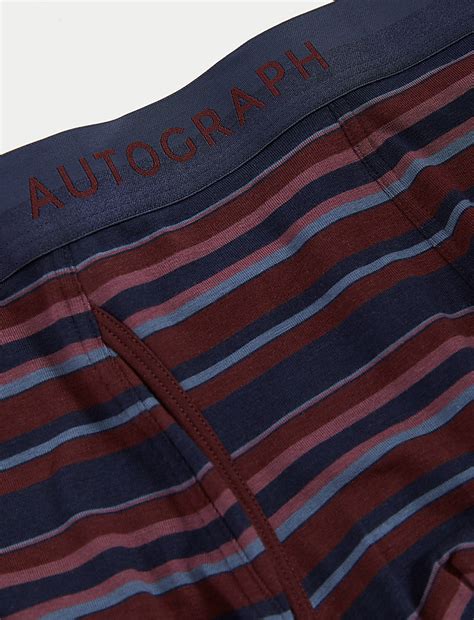 Buy 3pk Supima® Cotton Blend Striped Trunks at Marks & Spencer