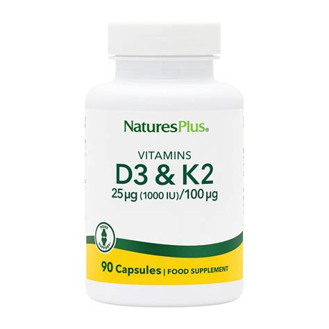 Natures Plus Vitamins D3 & K2, 90 Capsules - VictoriaHealth