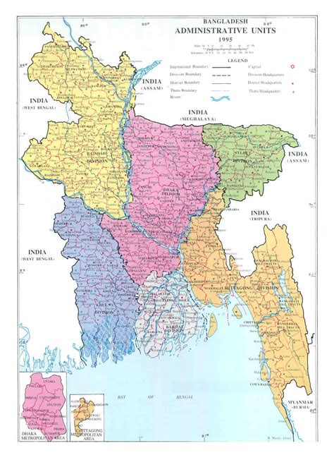 Detailed administrative map of Bangladesh | Bangladesh | Asia | Mapsland | Maps of the World