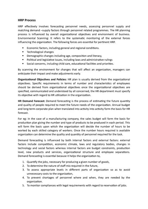 Image result for HRP Process Explained