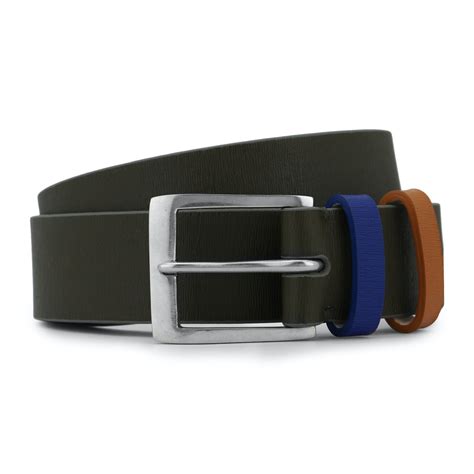 Buy Men Green Textured Casual Belts Online - 342890 | The Collective