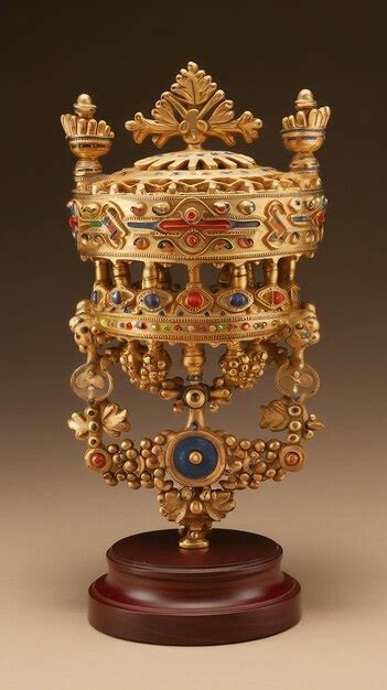 Ornate gold souvenir symbolizes ancient indigenous culture generated by ...