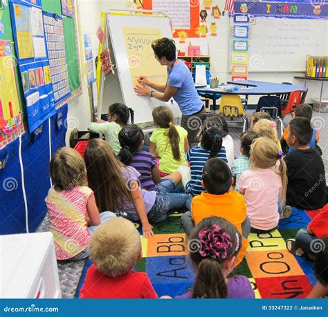 Kindergarten Classroom With Children