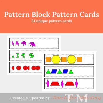 Image result for Pattern Block Activity Cards