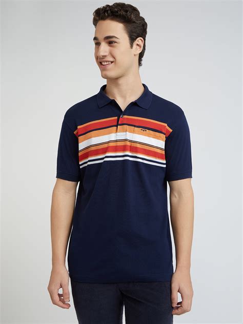 Colorplus Blue Stripe Regular Fit Cotton T-Shirt – MyRaymond