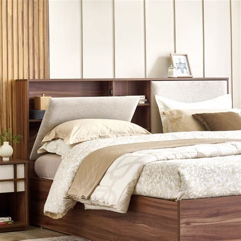 Buy Shoji Zen Queen Bed with Box Storage - Brown from Home Centre at ...