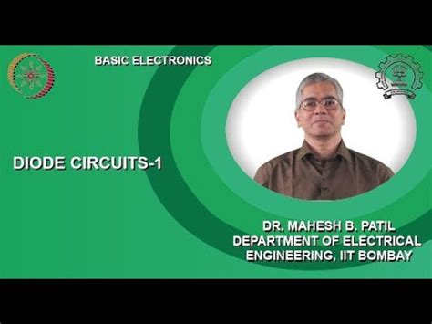 Diode Circuits-1 Video Lecture - Crash Course: Electronic Communication ...