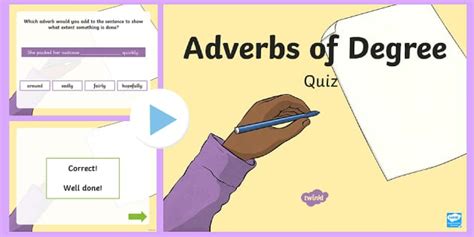 Using Adverbs of Degree SPaG Grammar PowerPoint Quiz - SPaG
