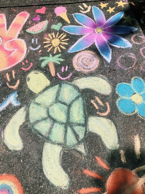 Tropical Girl, Chalk Design, Sidewalk Chalk Art, Summer Fun List, Chalk ...