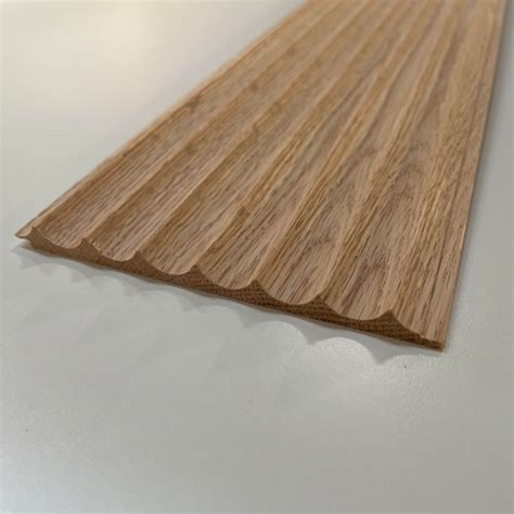 Timeline Wood 1/2-in x 5-1/4-in x 6-ft Unfinished Fluted Thin Scallop ...