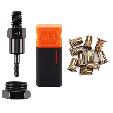 Amjoy Mandrel M4 and 10 Rivet Nuts, Rivet Nut Tool Spare Part, Rivnut ...