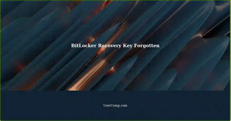 Image result for Forgot Recovery Key BitLocker