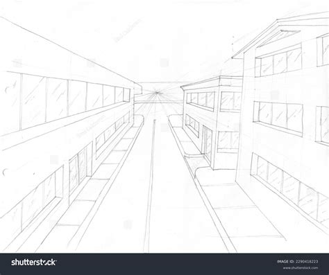 Image result for One Point Perspective Building Drawing