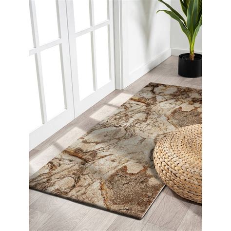 Buy OBSESSIONS Anti-Static Abstract Polypropylene Floor Runner, Light ...