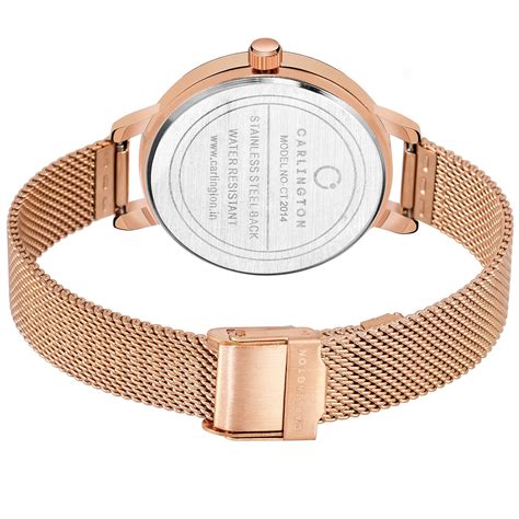 Buy Carlington Analog Dial Women's & Girl's Watch(Off-White Dial Rose ...