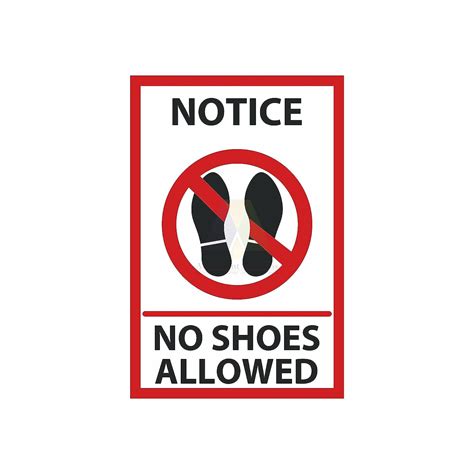 Anne Print Solutions® Notice No Shoes Please Allowed Labels for Door ...