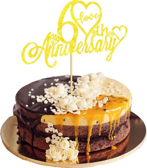 Ufocusmi 60th Anniversary Cake Topper, Gold Glitter India | Ubuy