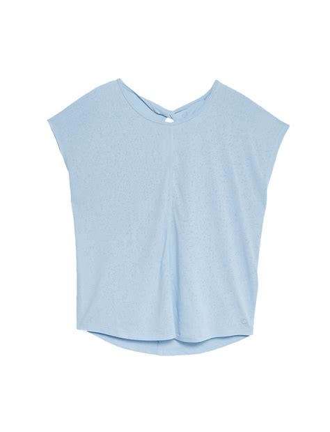 Buy Scoop Neck Twist Back Yoga T-Shirt at Marks & Spencer