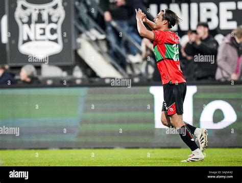 NIJMEGEN - Kodai Sano of NEC Nijmegen celebrates the 1-0 during the ...