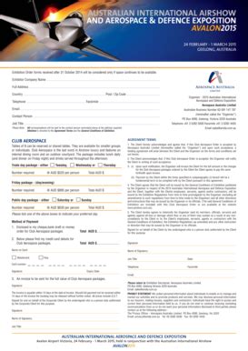 Fillable Online AS2015 Club Aerospace order form_AS2015 Club Aerospace ...